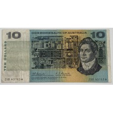 AUSTRALIA 1967 . TEN 10 DOLLARS BANKNOTE . COOMBS/RANDALL . STAR NOTE . FIRST PREFIX ZSD